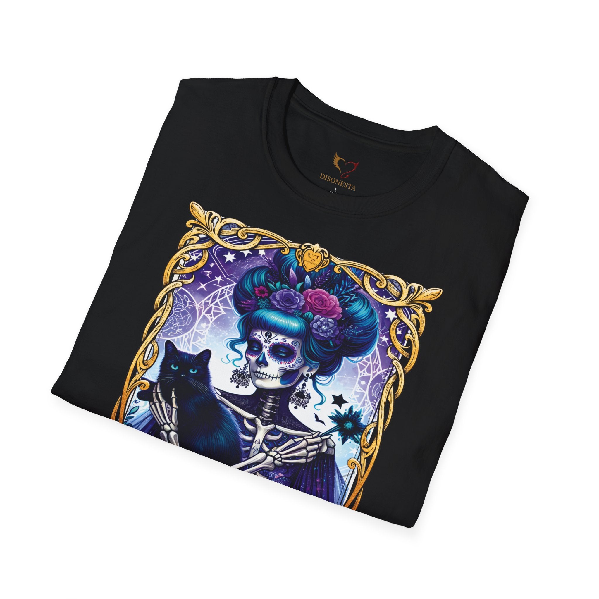 T-shirt nera La Gattara