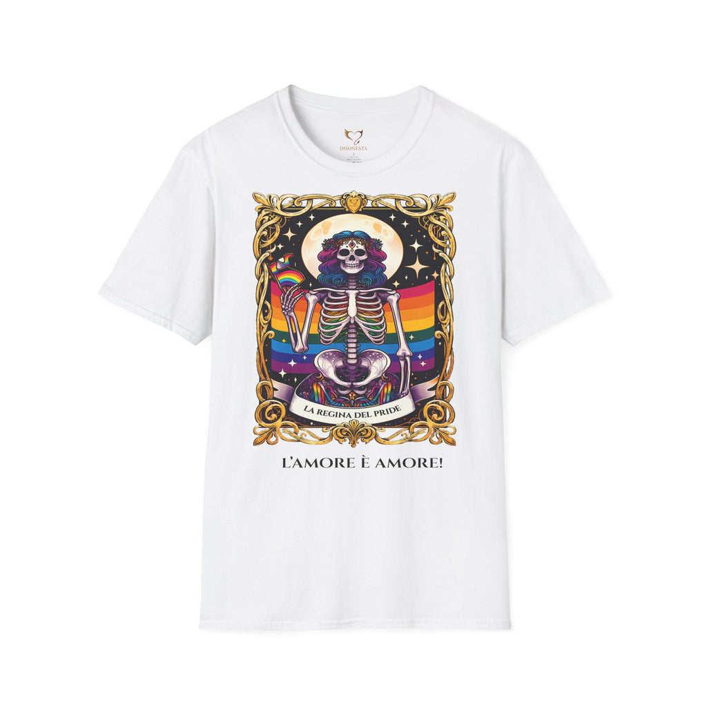 T-shirt Bianca La Regina Del Pride