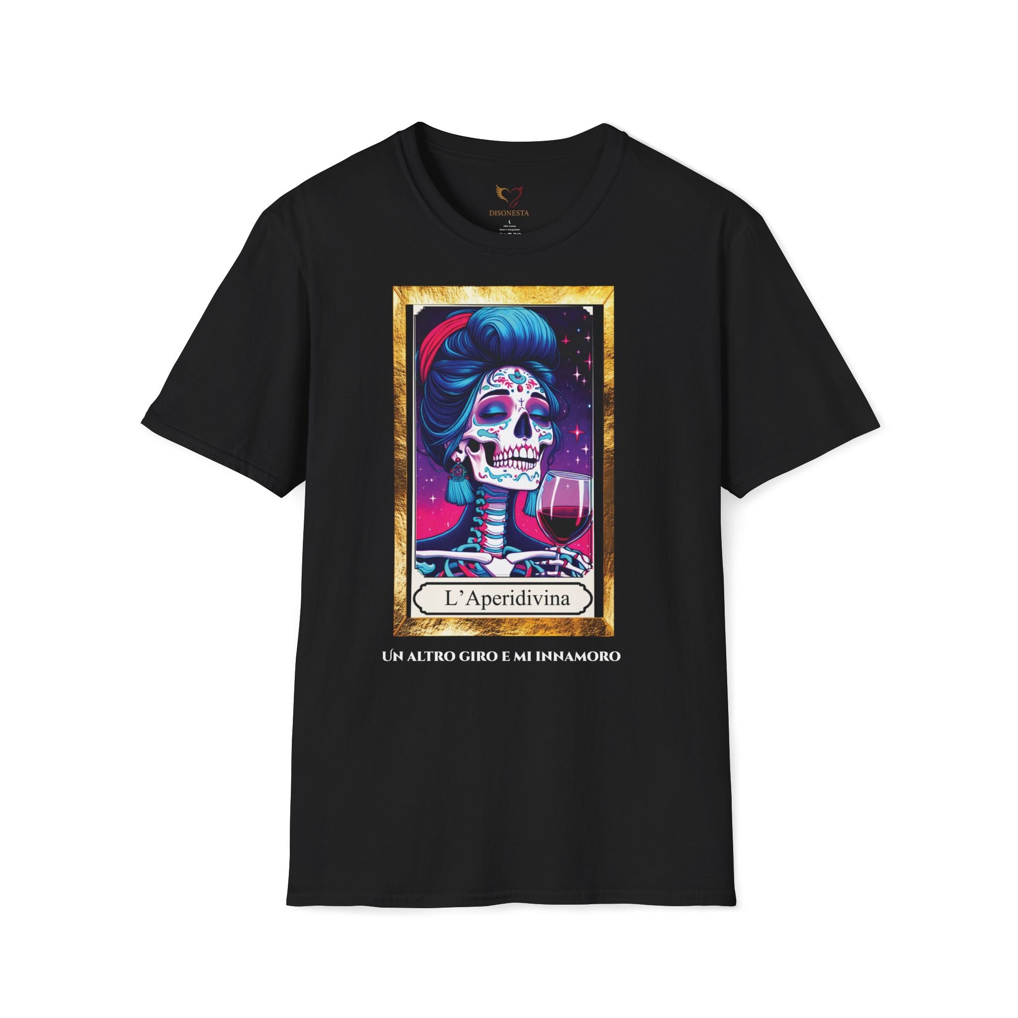 T-shirt nera L'Aperidivina