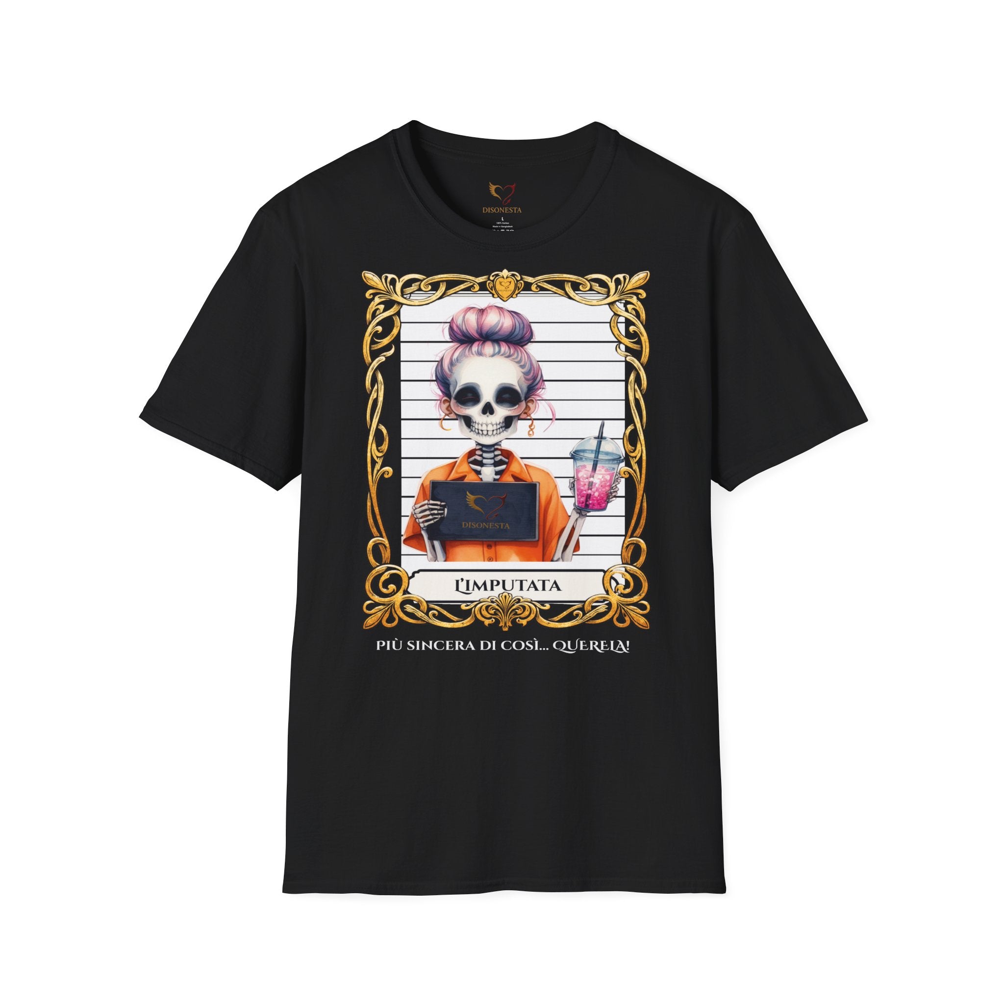 T-shirt nera L'imputata